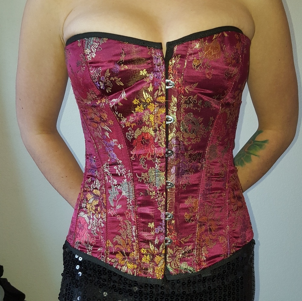 Vintage brocade corset